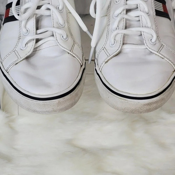 TOMMY Hilfiger Womens White Oneas Classic Low Top Preppy Sneaker Size 10 M - Picture 4 of 13